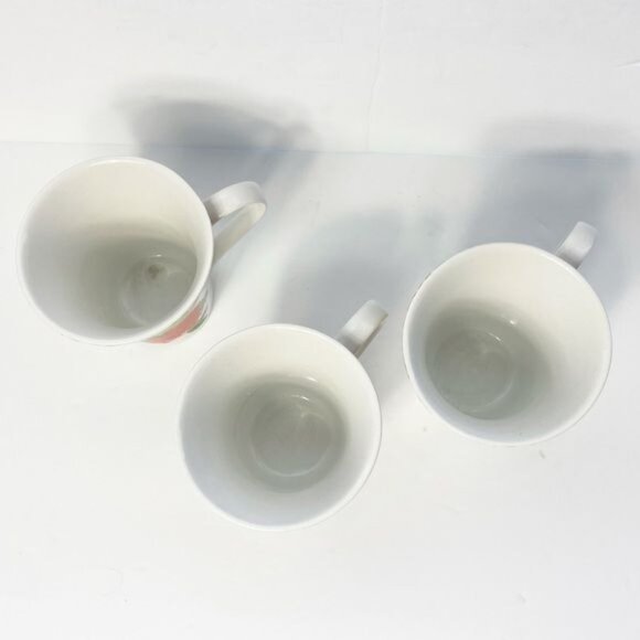 Set Of 3 222 Fifth Fleuriete Latte Mugs 14 Oz Fine China Floral Coffee Tea Cups - Picture 7 of 8